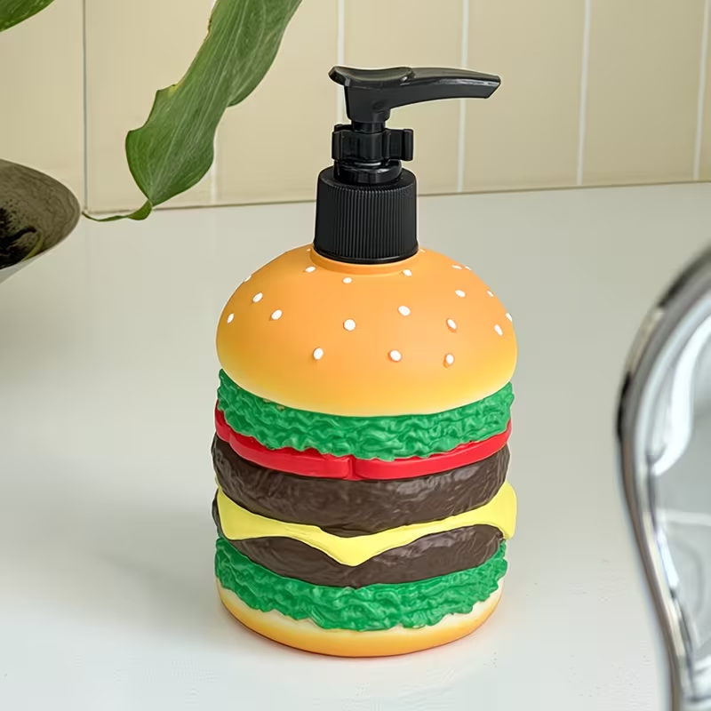 Soap Making Jug - 귀여운 햄버거 모양의 프레스형 액체 비누병