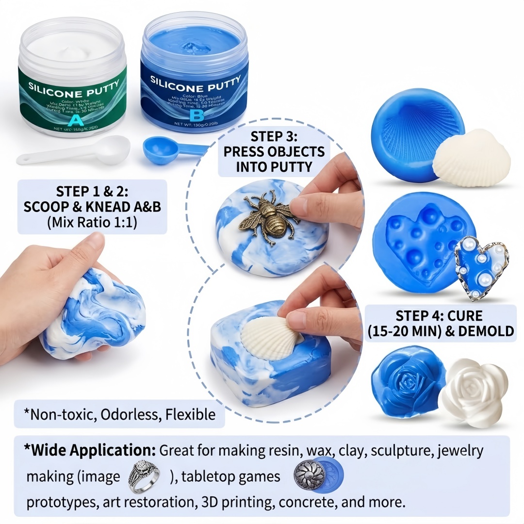 실리콘 퍼티 몰드 제작 용품 석고 양초 비누 몰드용으로 - Soap Making Vendors 리뷰 및 가격