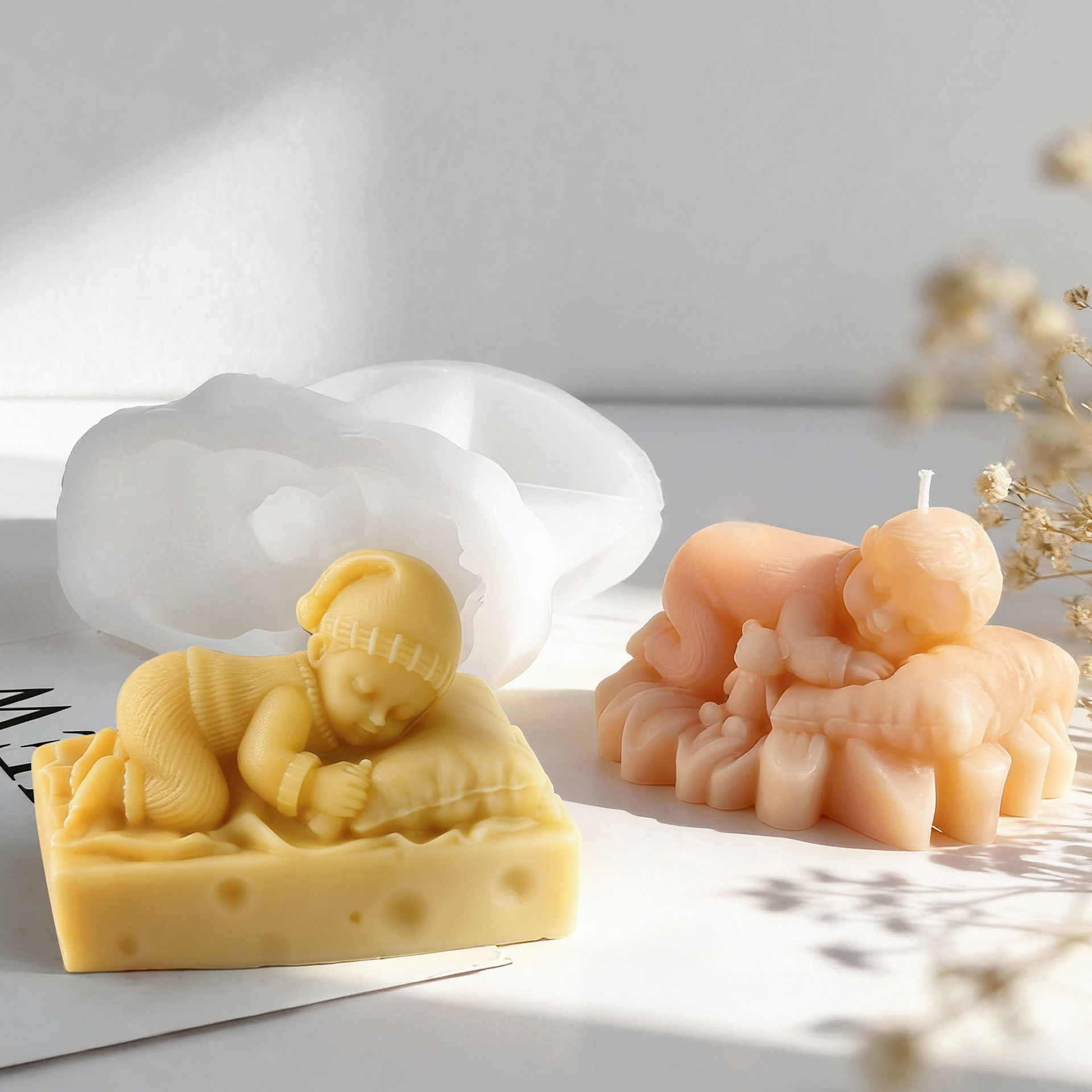 DIY 잠자는 아기 실리콘 캔들 몰드 수제 아로마 석고 - Soap Making Recipes 리뷰 및 가격