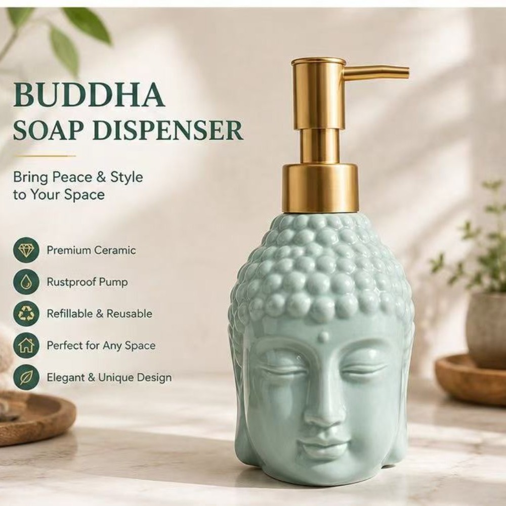 세라믹 비누 디스펜서 선(禪) 명상 머리 모양 로션 병 - Soap Making Jug 리뷰 및 가격