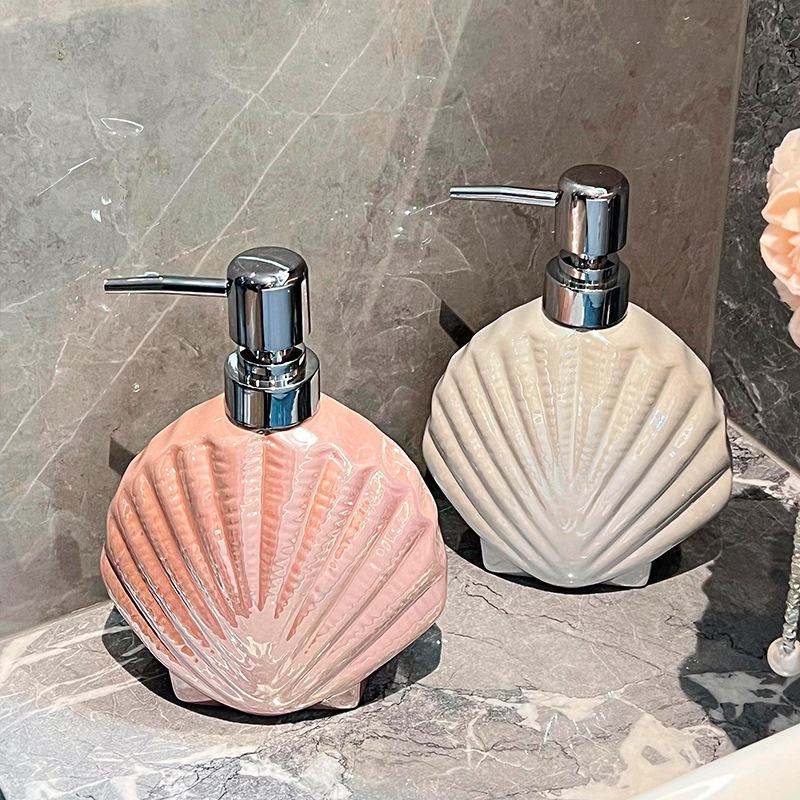 세라믹 프레스 분리 된 병 쉘 모양의 액체 비누 디스펜 - Soap Making Jug 리뷰 및 가격