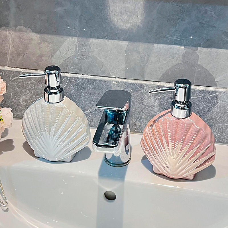 세라믹 프레스 분리 된 병 쉘 모양의 액체 비누 디스펜 - Soap Making Jug 리뷰 및 가격