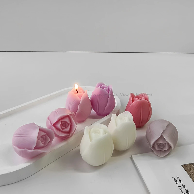 3D 튤립 양초 금형 수제 DIY 꽃 비누 실리콘 금형 - Soap Making Recipes 리뷰 및 가격
