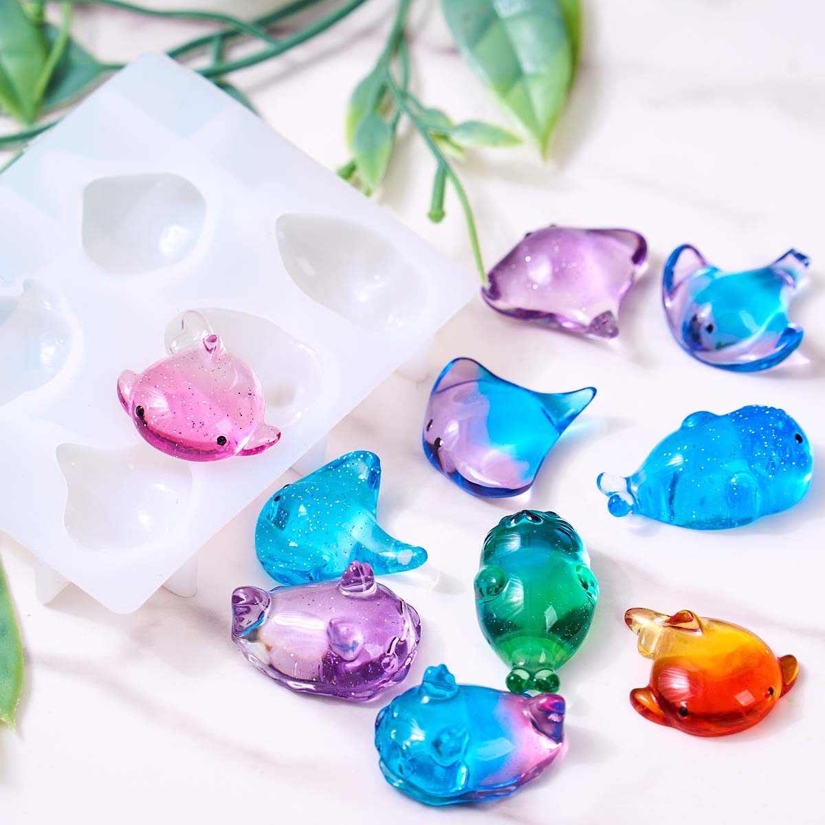 3D 힐링 귀여운 만타 가오리 실리콘 몰드 DIY 키체 - Soap Making Vendors 리뷰 및 가격
