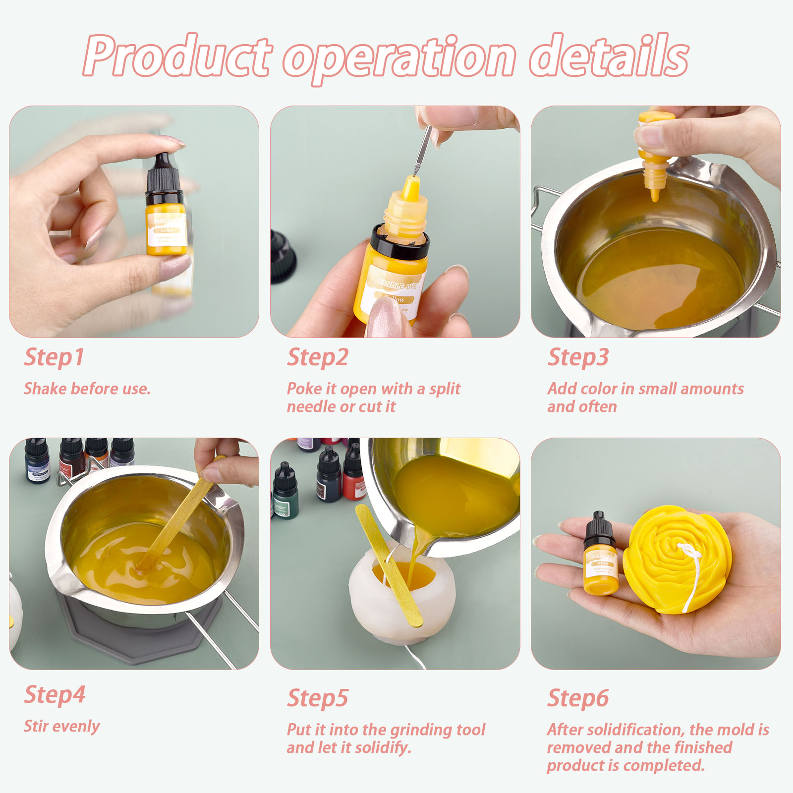 5ml/병 양초 왁스 안료 착색제 무독성 간장 양초 왁 - Soap Making Liquid 리뷰 및 가격