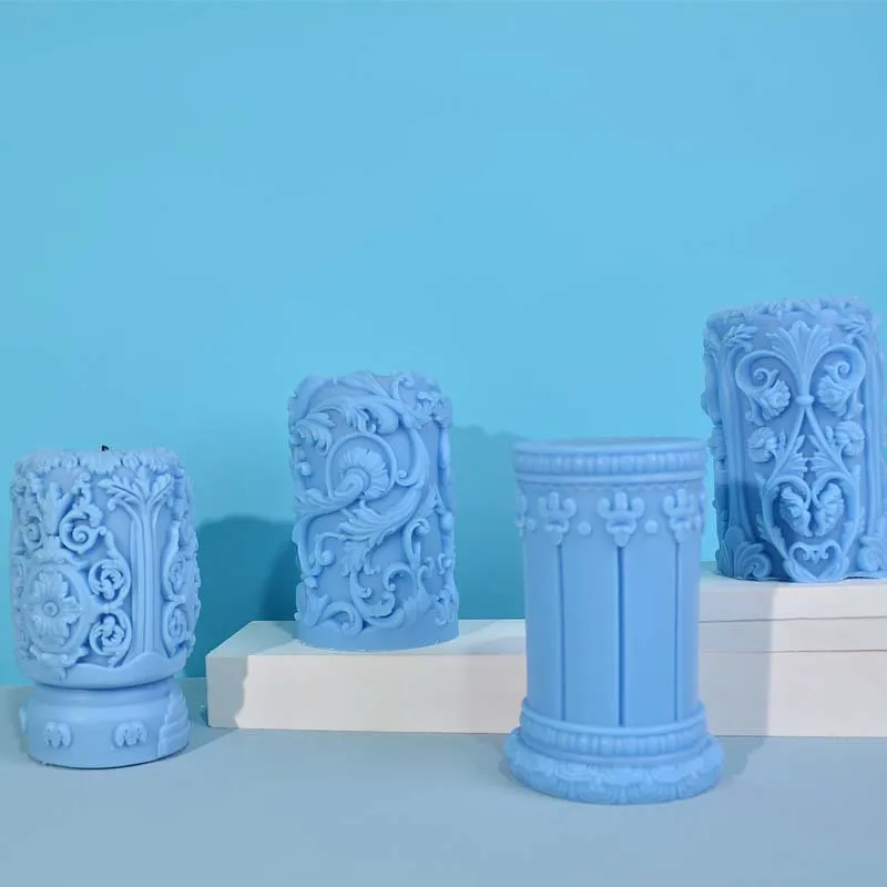 새겨진 로마 열 촛불 실리콘 금형 꽃 구호 실린더 비누 - Soap Making Recipes 리뷰 및 가격